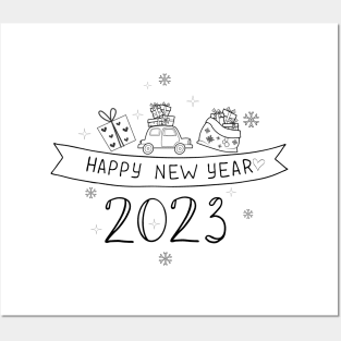 Happy New Year 2023 Posters and Art